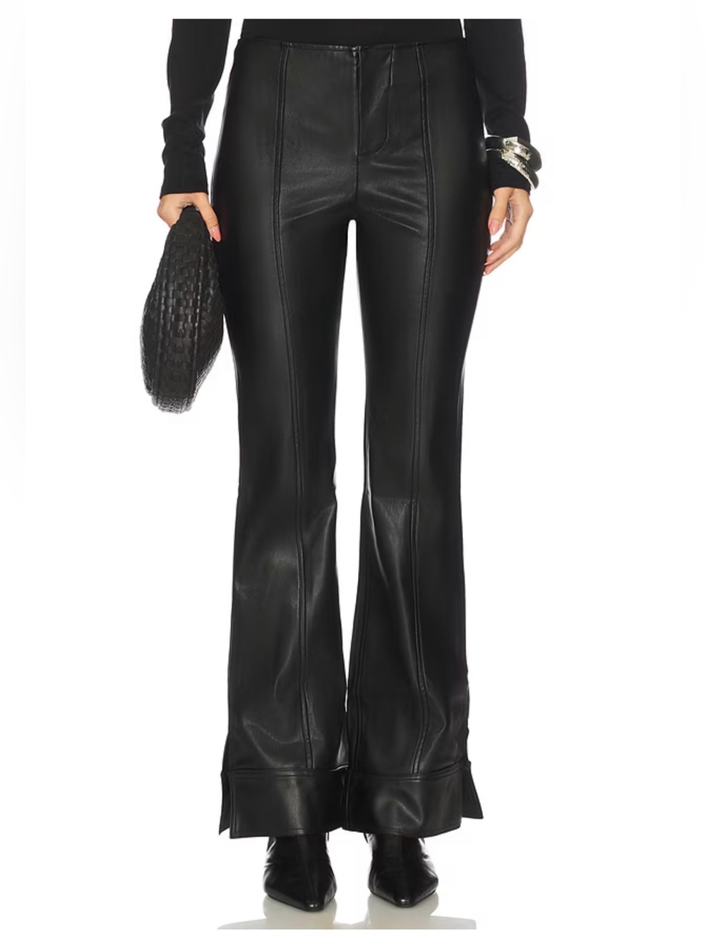 Free People Glow Up Faux Leather
Pants, size 4. Brand new with tags.